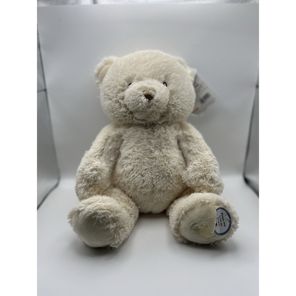 Baby GUND My First Teddy Peek-A-Boo Animated Plush Bear Cream 11.5" No Blanket